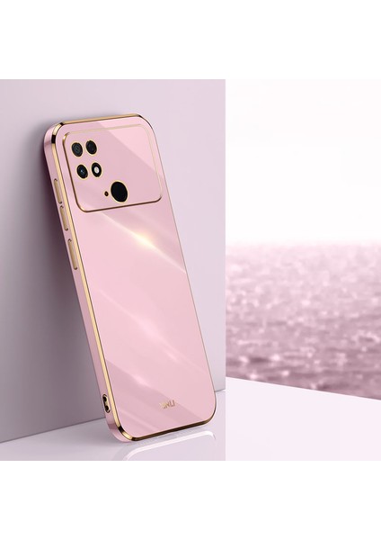 Xiaomi Poco C40 4g Için Xinli Tpu Telefon Kılıfı, Fall Anti-Fall Elektrokaplatma Arka Kabuk Tam Kamera Lens Koruma Kapak Morası (Yurt Dışından)