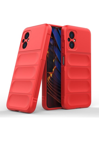 Xiaomi Poco M4 Için 5g/4g Damla Koruma Telefon Kılıfı Tpu Çizgi Anti-Cep Telefonu Geri Kapak-Kırmızı (Yurt Dışından) fiyatları