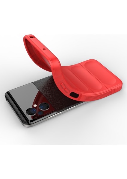 Xiaomi Poco M4 Için 5g/4g Damla Koruma Telefon Kılıfı Tpu Çizgi Anti-Cep Telefonu Geri Kapak-Kırmızı (Yurt Dışından) modelleri