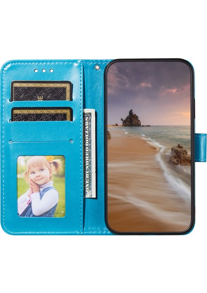Xiaomi Redmi 10C 4g Tpu+Pu Deri Cüzdan Stand Flip Cover Manyetik Kapatma Telefon Vaka-Mavisi (Yurt Dışından) fiyatları