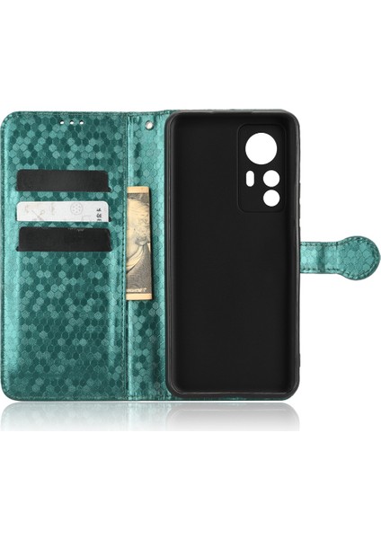 Xiaomi 12T 5g/redmi K50 Ultra 5g Için Çizgiye Dönüşüm Anti Cep Telefonu Kılıfı, Pu Deri Dot Desen Baskılı Stand Telefon Cüzdan Kapağı Strap-Yeşili (Yurt Dışından) fırsatları