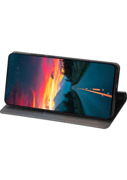 Xiaomi 12T 5G/12T Pro 5g/redmi K50 Ultra 5g Kart Tutucu Tasarım Ince Stand Telefon Kapağı Glitter Pu Deri Cep Telefon Kılıfı Manyetik Oto Absorbed Kapanış Grey (Yurt Dışından) modelleri