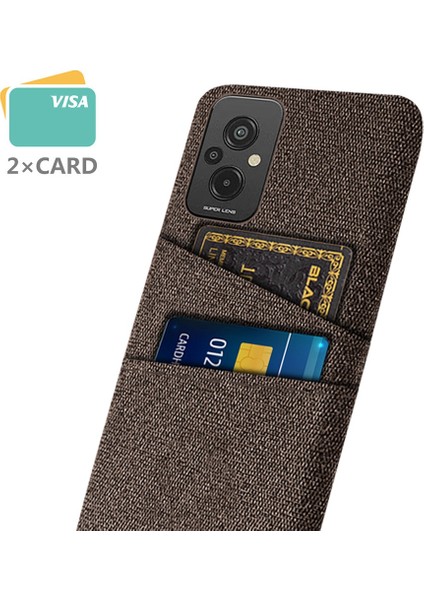 Xiaomi Redmi Için 11 Prime 4g Bez Doku Çift Kart Yuvaları Telefon Kılıf Anti-Çizik Sabit Pc Koruyucu Kapak Kılıfı (Yurt Dışından)