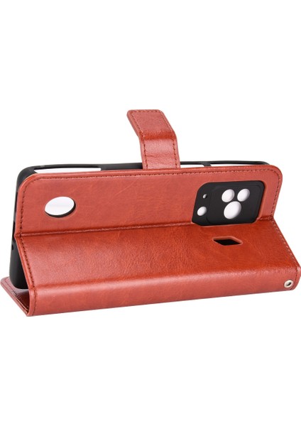 Xiaomi Black Shark Için 5 Çılgın At Doku Çarpışma Geçirmez Telefon Kılıfı, Pu Deri Stand Cüzdan Flip Cover-Brown (Yurt Dışından) indirimleri