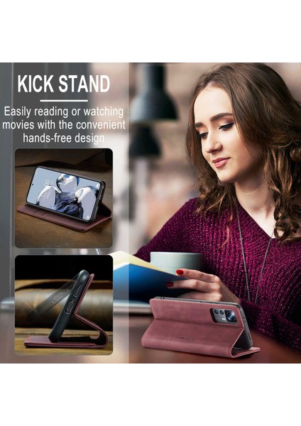 Xiaomi 12T 5G/12T Pro 5g/redmi K50 Ultra 5g Pu Deri Deri Cüzdan Kılıfı Manyetik Otomatik Absorbed Stand Telefon Kılıfı (Yurt Dışından) fırsatları