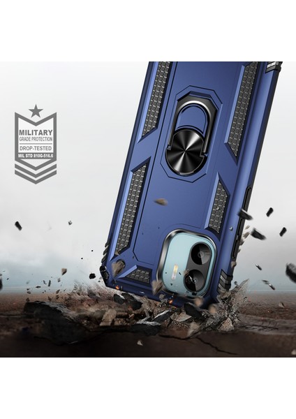 Xiaomi Redmi A1 4g/a2 4g Askeri Derece Drop Anti-Drop Pc+Tpu Koruyucu Kapak Ring Kickstand-Mavi (Yurt Dışından) fiyatları