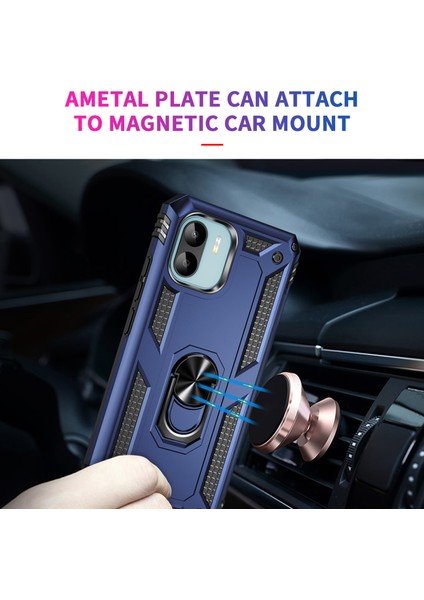 Xiaomi Redmi A1 4g/a2 4g Askeri Derece Drop Anti-Drop Pc+Tpu Koruyucu Kapak Ring Kickstand-Mavi (Yurt Dışından) indirimleri