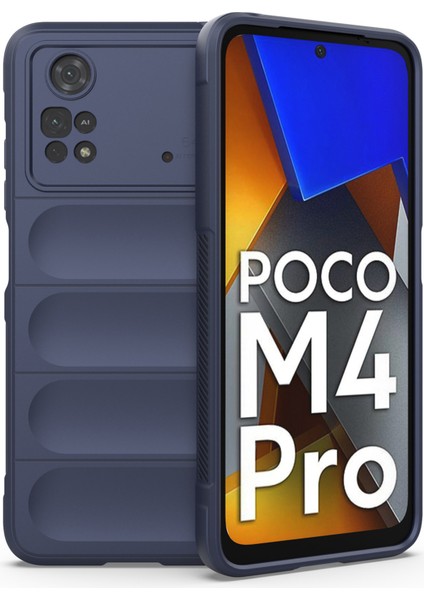 Xiaomi Poco M4 Pro 4g Damla Geçirmez Tpu Telefon Kapağı Kayma Önleyici Önleyici Geri Dönen, Case-Dark Blue (Yurt Dışından)