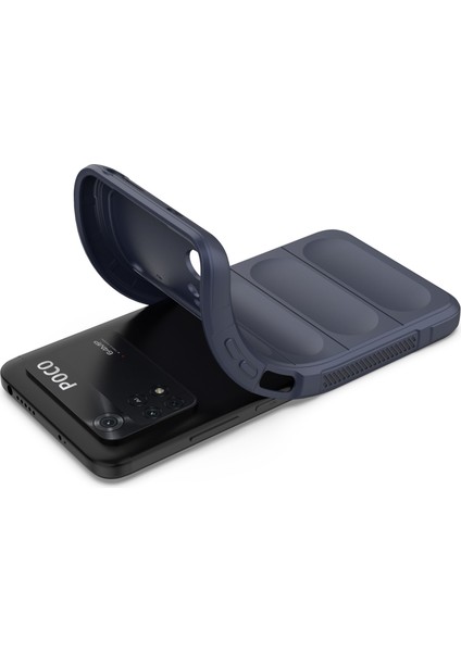 Xiaomi Poco M4 Pro 4g Damla Geçirmez Tpu Telefon Kapağı Kayma Önleyici Önleyici Geri Dönen, Case-Dark Blue (Yurt Dışından) fiyatları