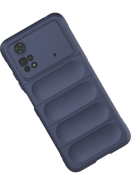 Xiaomi Poco M4 Pro 4g Damla Geçirmez Tpu Telefon Kapağı Kayma Önleyici Önleyici Geri Dönen, Case-Dark Blue (Yurt Dışından) modelleri