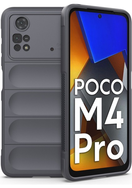 Xiaomi Için Poco M4 Pro 4g Damla Geçirmez Tpu Telefon Kapağı Kayma Önleyici Önleyici Geri Dönme, Case-Dark Grey (Yurt Dışından)