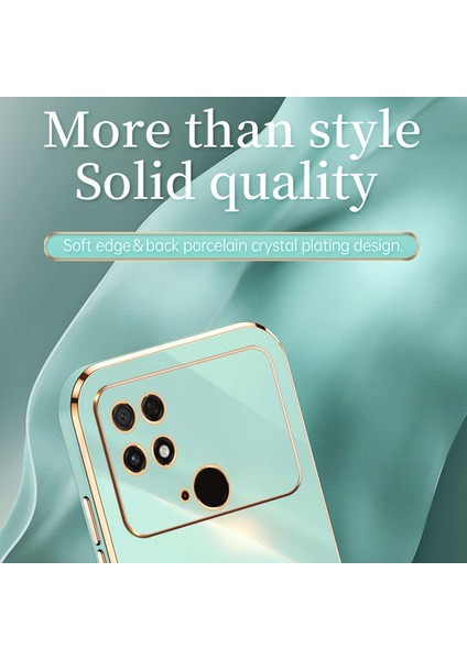 Xiaomi Poco C40 4g Için Xinli Tpu Telefon Kılıfı, Fall Anti-Fall Elektrokaplatma Arka Kabuk Tam Kamera Lens Koruma Kapak Black (Yurt Dışından)