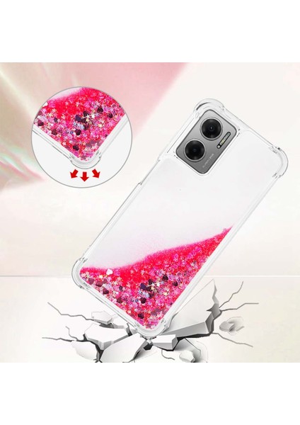 Xiaomi Için Poco M4 5g/redmi Not 11E 5g/redmi 10 5g/redmi 10 Prime+ 5g Sıvı Hızlı ve Şok Geçirmez Sequins Tpu Kapak Iyi Korunmuş Cep Telefonu Vaka-Pembe/kalpler (Yurt Dışından) fiyatları