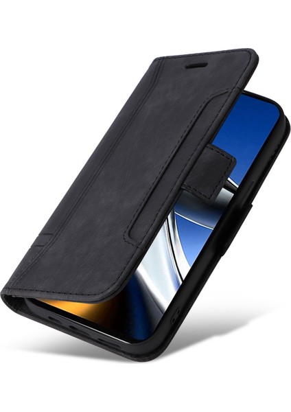 Xiaomi Poco X4 Pro 5g Pu Deri Daldan Koruma Kılıfı Baskılı Dikiş Hattı Telefon Stand Cüzdan Kapağı Bilek Kayış-Siyah (Yurt Dışından) indirimleri