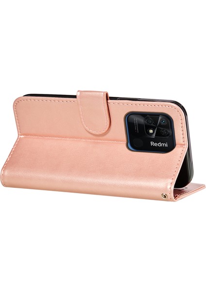 Xiaomi Için Redmi 10C 4g Tpu+Pu Deri Cüzdan Stand Flip Cover Manyetik Kapatma Telefon Vaka Golü Altın (Yurt Dışından) fırsatları