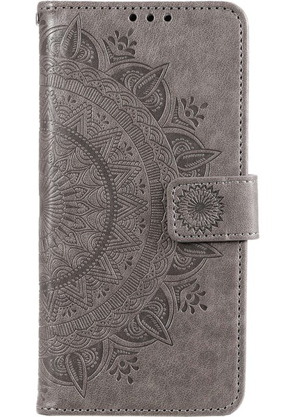 Xiaomi Redmi K50/K50 Pro Telefon Kılıfı Için, Cüzdan Stand Tasarımı Baskılı Mandala Çiçek Pu Deri Telefon Flip Cover-Grey (Yurt Dışından) fiyatları