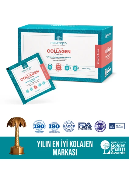 Beauty Assist 30'lu Saşe-Şeftali Aromalı(Tip 1 & Tip 3 - 8.000 mg Hidrolize Collagen Peptit)