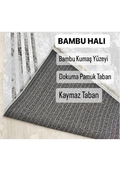 Yıkanabilir Kaymaz Pamuk Dokuma Taban Home Sweet Home 60X100-50X60 2'li Banyo Paspası 17