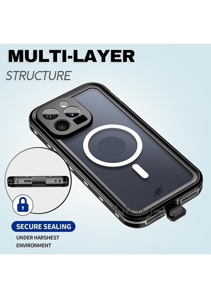 iPhone 15 Pro Kılıf Su Geçirmez 360 Ön Arka Korumalı Magsafe Wireless Şarj Destekli Toz Geçirmez Ipli Kapak Waterproff modelleri
