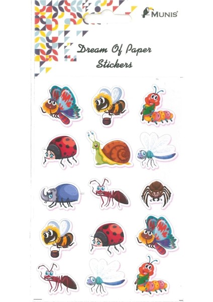 MUNİS Kaliteli Çocuk Sticker (1 Sayfa, Boyut A6 )
