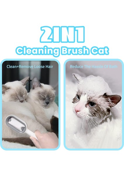 Sulu Kedi Saç Fırçası, 2'Si 1 Arada Temizleme Fırçası Kedi, Kediler Için Yapışkan Fırça (Yurt Dışından) fiyatları