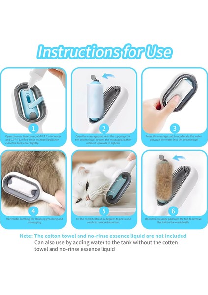 Sulu Kedi Saç Fırçası, 2'Si 1 Arada Temizleme Fırçası Kedi, Kediler Için Yapışkan Fırça (Yurt Dışından) fırsatları