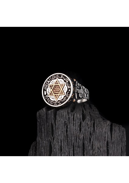 925 Ayar Gümüş Hz Süleyman Mührü Tuğra Model Yüzük modelleri