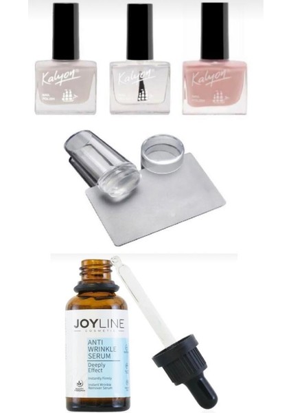 Kalyon French Set - Stamper Silikon - Joy Line Anında Botoks Etkili,kolajen Artırıcı, Celumer Deniz Özü ve Jambu Özlü Serum