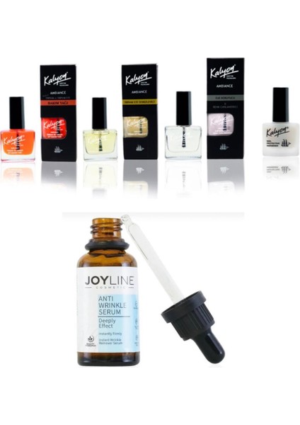 Sertleştrici Bakım Yağı Et Temizleyici Koruyucu 4'lü Set - Joy Line Anında Botoks Etkili,kolajen Artırıcı, Celumer Deniz Özü ve Jambu Özlü Serum