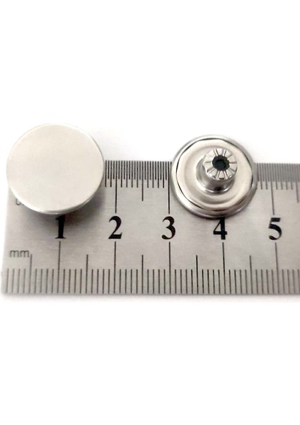 17 mm Kot Düğmesi - Paslanmaz Çelik - 200 Takım