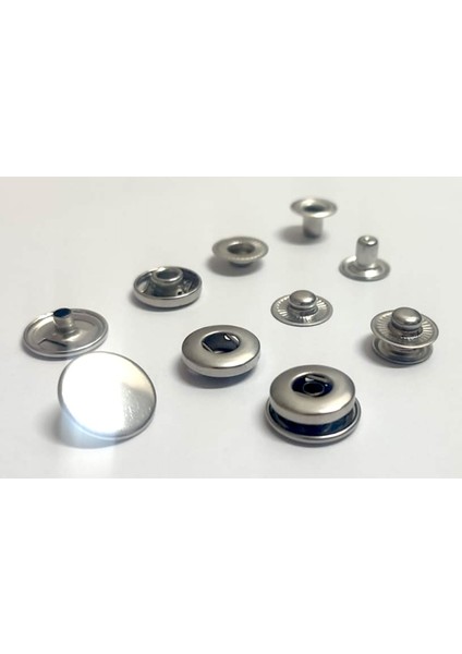 17 mm Kapak Alfa 4'lü Çıtçıt Set - Paslanmaz Çelik - 75 Takım