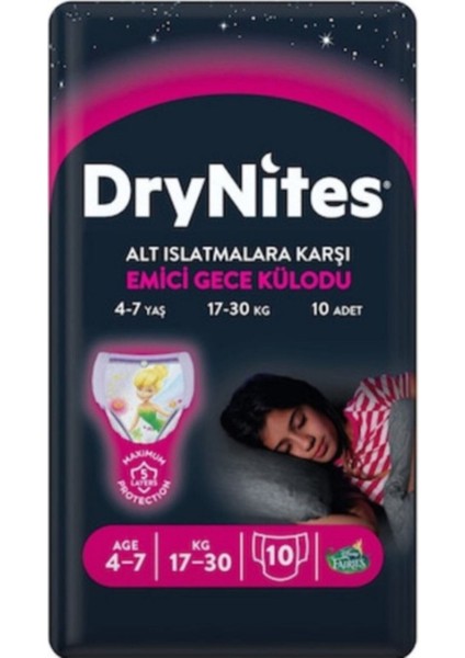 Drynites Kız Emici Gece Külodu 4-7 Yaş 30 Adet fırsatları