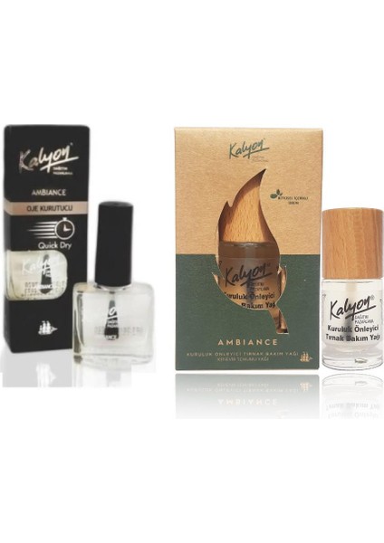 Oje Kurutucu Fırçalı - Kalyon Bitkisel Kuruluk Önleyici Tırnak Bakım Yağı 11 ml