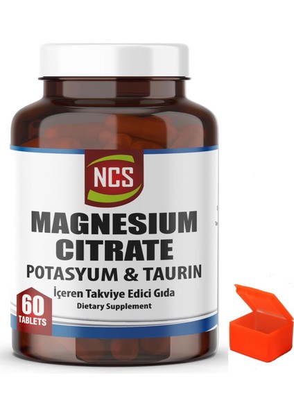 Magnezyum Sitrat Potasyum Taurin 60 Tablet - Hap Kutusu