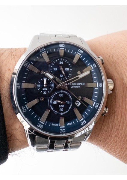 43 mm Dual Time Çelik Erkek Kol Saati