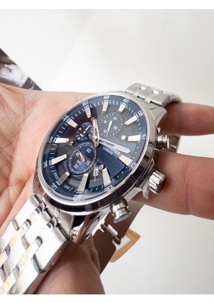 43 mm Dual Time Çelik Erkek Kol Saati