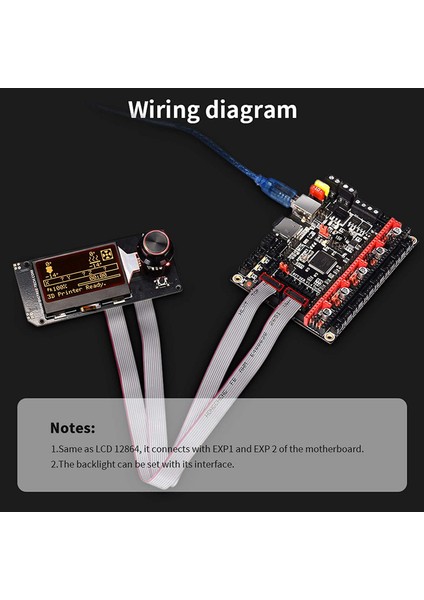 -3 Prusa-I3 Için MINI12864 LCD Ekran Kontrol Kartı (Yurt Dışından)