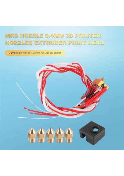 3D Yazıcı Ekstruder 3/3 Pro Için Birleştirilmiş Mk8 Sıcak Uç Kiti (Yurt Dışından)