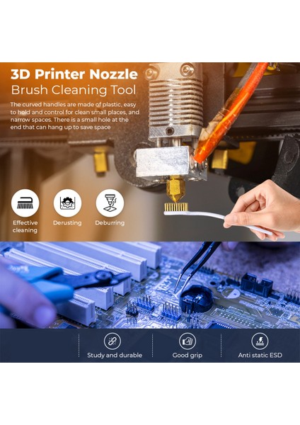26 Parçalı 3D Nozul Anahtarı Seti: Temizleme Pimleri 2 Cımbız, Tel Fırçalar (Yurt Dışından)