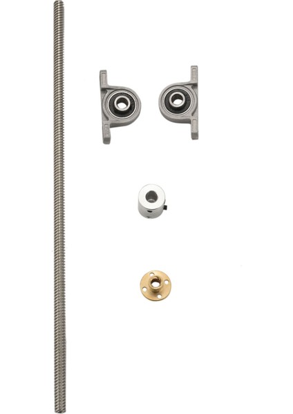 300MM 8mm Set Kurşun Vida + Bakır Somun + Bağlayıcı + Yastık Rulman Bloğu (Yurt Dışından)