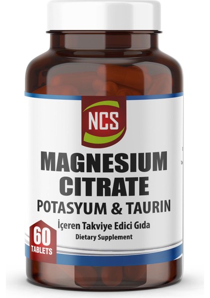 Magnezyum Sitrat Potasyum Taurin 2 x 60 Tablet - Hap Kutusu
