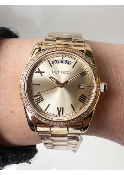 Jübile Bilezik Gün ve Tarih Göstergeli Bayan Kol Saati