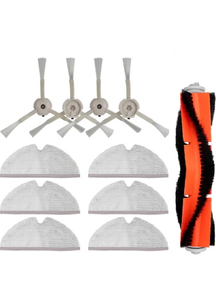 11 Adet Yedek Yedek Parça SDJQR01RR 1 S/S50 S55 T6 T7 P50 Elektrikli Süpürge Ana Yan Fırça Paspas Bezi (Yurt Dışından)