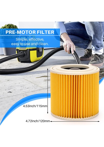 2 Adet Elektrikli Süpürge Filtresi Wd3 Premium Wd2 Wd3 Wd1 Mv3 Mv2 Wd 3 P Ince Toza Karşı Uzatma Kiti (Yurt Dışından)
