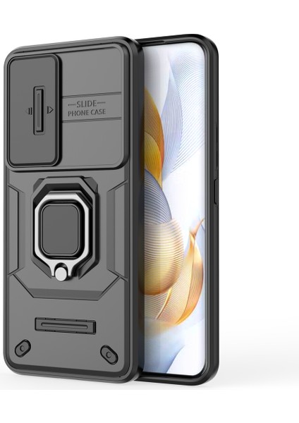 Honor 90 5g Için Telefon Kılıfı [düşmeye Karşı Koruma] Araba Manyetik Halka Tutuculu (Yurt Dışından)