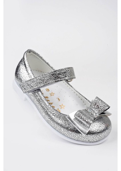 Açık Gümüş Çatlak Kız Bebe Ayakkabı