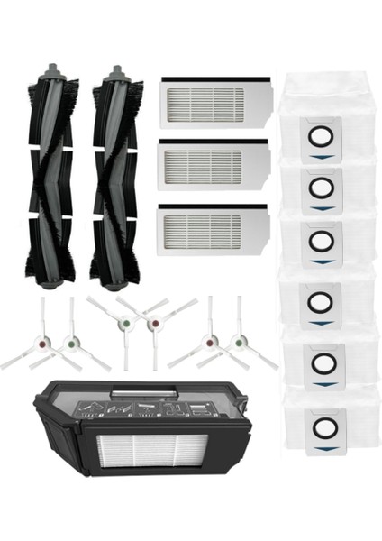 Deebot Için X1 Omnı T10 Turbo Elektrikli Süpürge Robotu Filtre Ana Yan Fırça Toz Kutusu Yedek Parça Aksesuarları (Yurt Dışından)