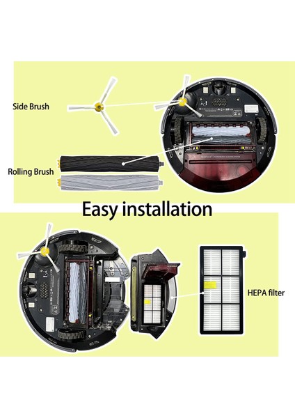 800 900 Serisi Elektrikli Süpürge Hepa Filtreleri Ana Yan Fırçalar Için Yedek Kit (Yurt Dışından) indirimleri