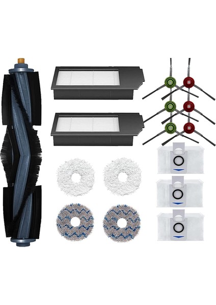 Ana Fırça Yan Fırçaları Dahil X1 Omni / X1 Turbo Robot Süpürge Için Yedek Aksesuar Seti (Yurt Dışından)