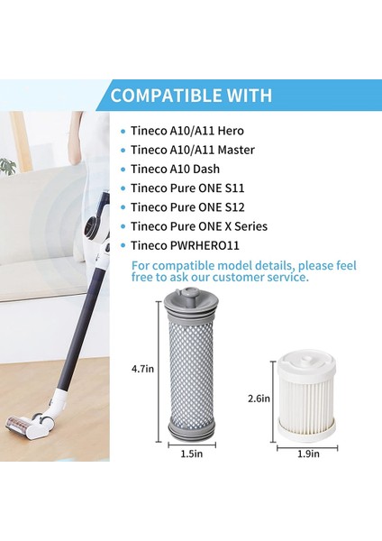 A10/A11 Hero, A10/A11 Master ve S11/S12/X, PWRHERO11 Snap Akülü Elektrikli Süpürgeler Için Yedek Filtre Kiti (Yurt Dışından)